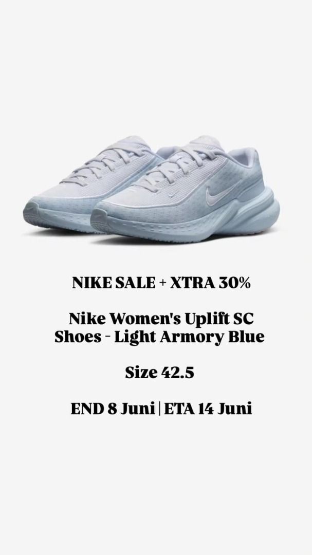 Nike Authentic Women's Uplift SC Shoes Light Armory Blue Jastip Store Promo  Juni 2025