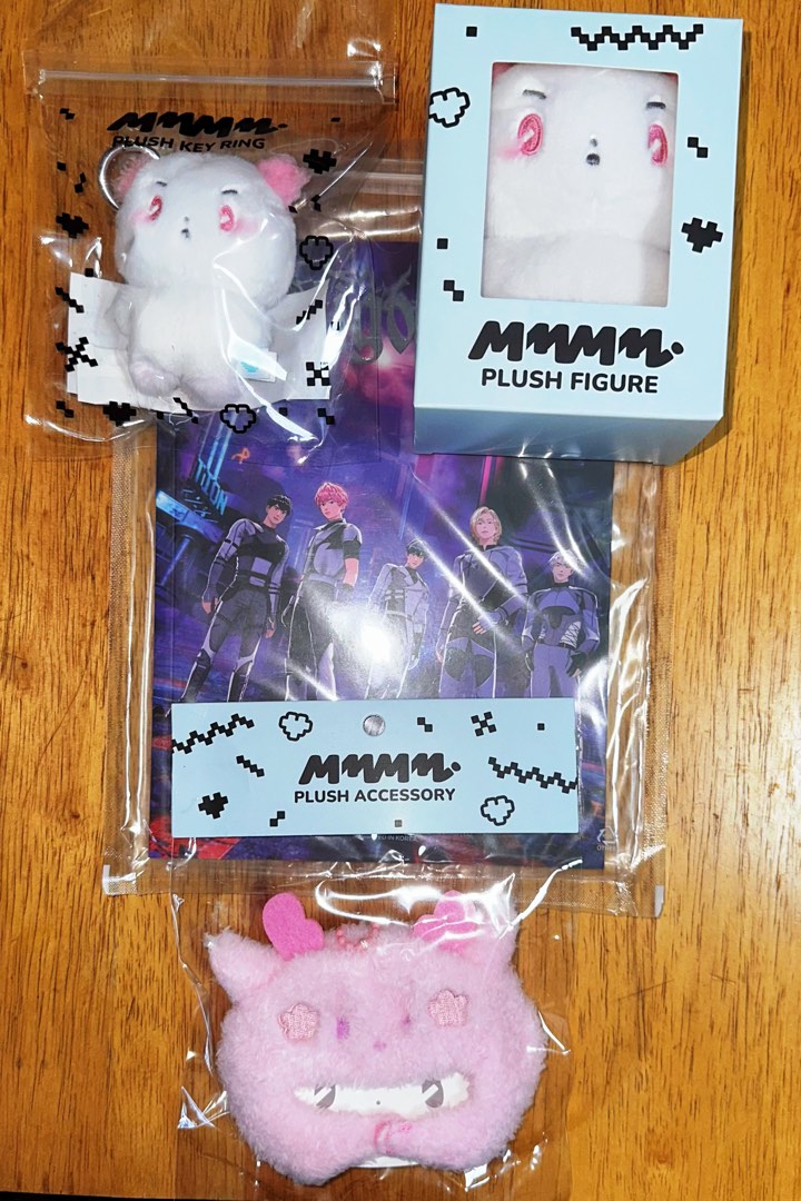💗Set💗Plave mmmm Bamby Miimu Plush Keyring MD 公仔娃頭套