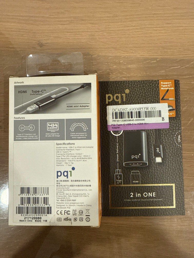 由 fransu (刊登 ID 1373731585，圖片 3) 提交，位於 台中市 (Taichung) 的 PQI HDMI 轉接 (類別：其他電腦及電子周邊產品)，說明：HDMI 轉接 無保固。