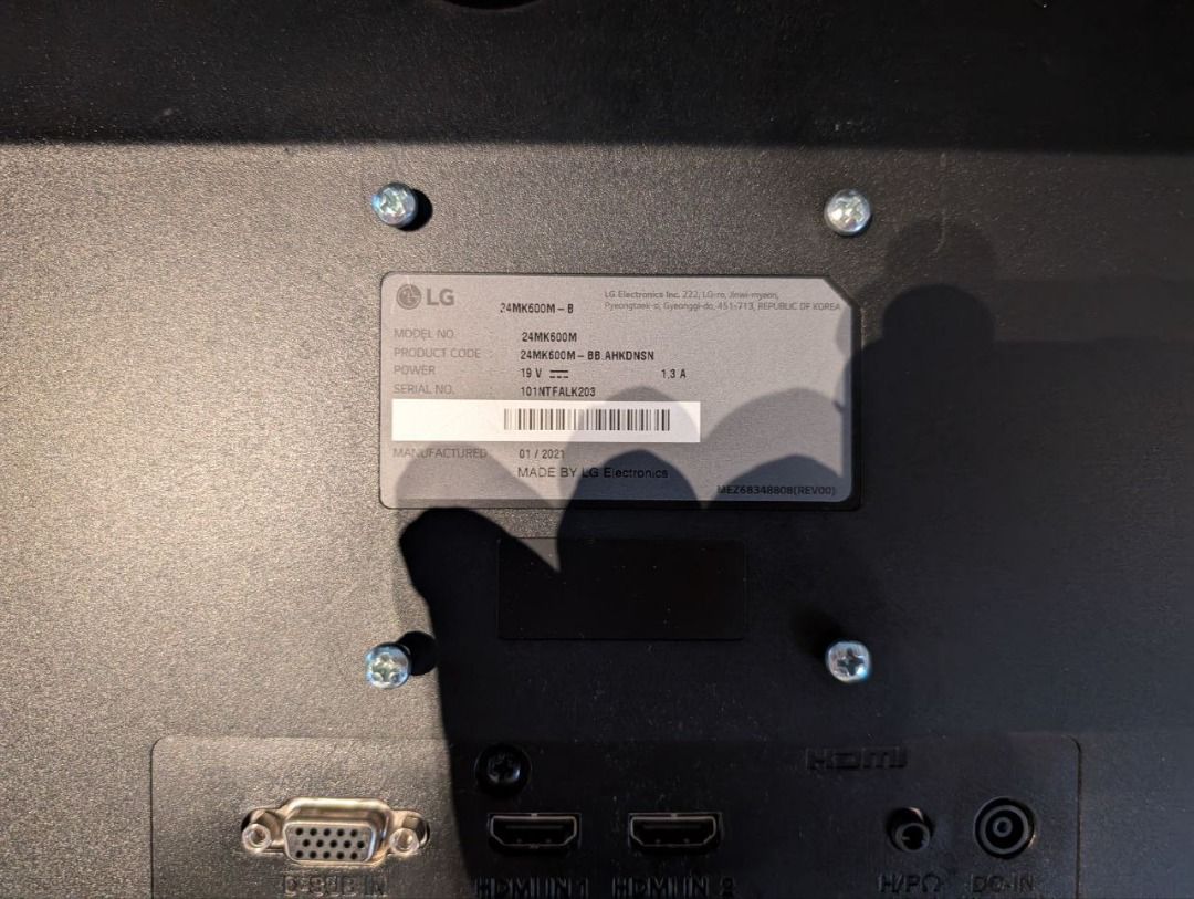 (Rarely used) LG 24" Monitor Screen | 24MK600M-B | 24" Class Full HD IPS LED Monitor with Radeon FreeSync™ (24" Diagonal)63073985448193112