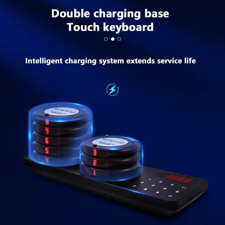 [READY STOCK] 20 PCS ROUND BUZZER Wireless Pagers | Restaurant Paging System - Waterproof (Category: Walkie-Talkie) located in Singapore. Submitted by buzz888 (Listing ID 1373596960, Image 3). Description: EXCELLENT PERFORMANCE: The restaurant pager system consists of a 999-channel wireless touch keypad transmitter and 20 pagers. Customers do not have to wait in line, maintain social distance, and improve work efficiency. The keypad beeps and vib