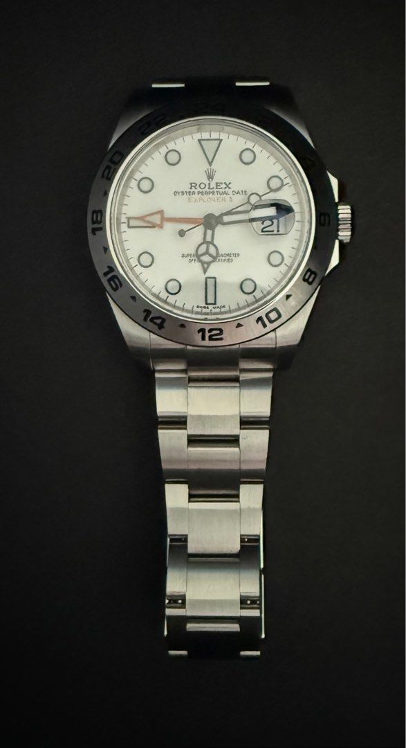 Rolex explorer 2 white face (Category: Men's Watches) located in Makati City. Submitted by quickbrownfox.777 (Listing ID 1373683388, Image 2). Description: 2019 Rolex Explorer 2 - Ref. 216570 - Complete Set - Comes with outer box, box and warranty card - Never polished 👉🏽 Php 610,000 ONLY 09453094599 Ortigas Pasig.