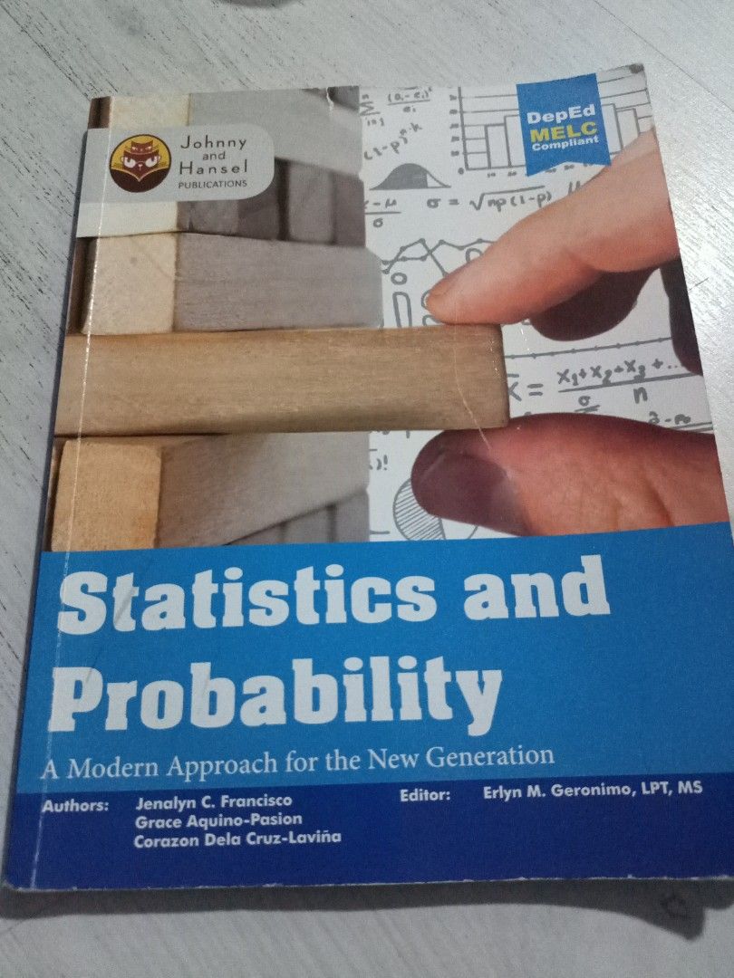 Statistics and Probability A Modern Approach for the New Generation (Category: Textbooks) located in Manila. Submitted by inaydearest (Listing ID 1373764056, Image 1). Description: .