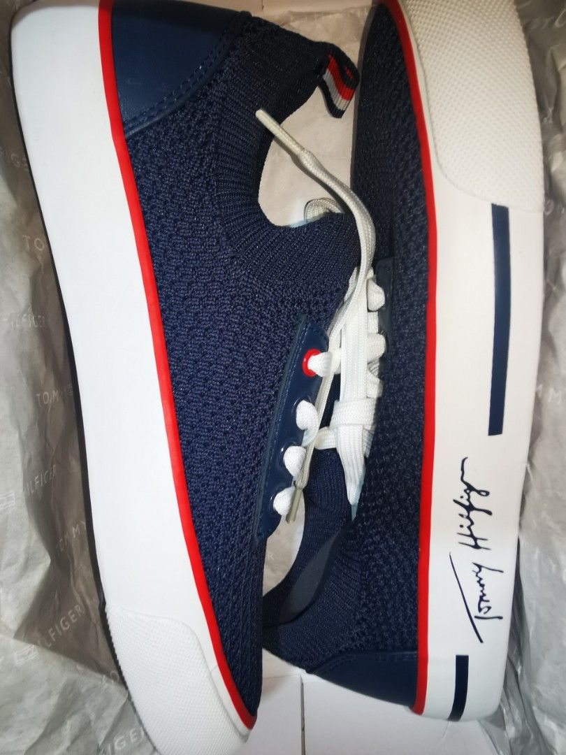 Tommy Hilfiger Sneakers (Category: Sneakers) located in Pasig City. Submitted by puggable (Listing ID 1373639737, Image 3). Description: BranD New Tomny Hilfiger Gessie in Dark Blue Fabric Women's size 6.5.