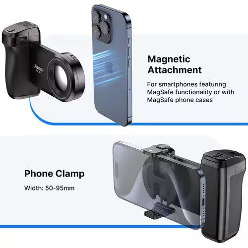 Ulanzi MA35 Magnetic Smartphone Handle Grip (Category: Tripods & Monopods) located in Quezon City. Submitted by minimalistvolt (Listing ID 1373685870, Image 2). Description: Magsafe and Android compatible Detachable bluetooth shutter - type C Compatible with tripod mounts Used once for travel .