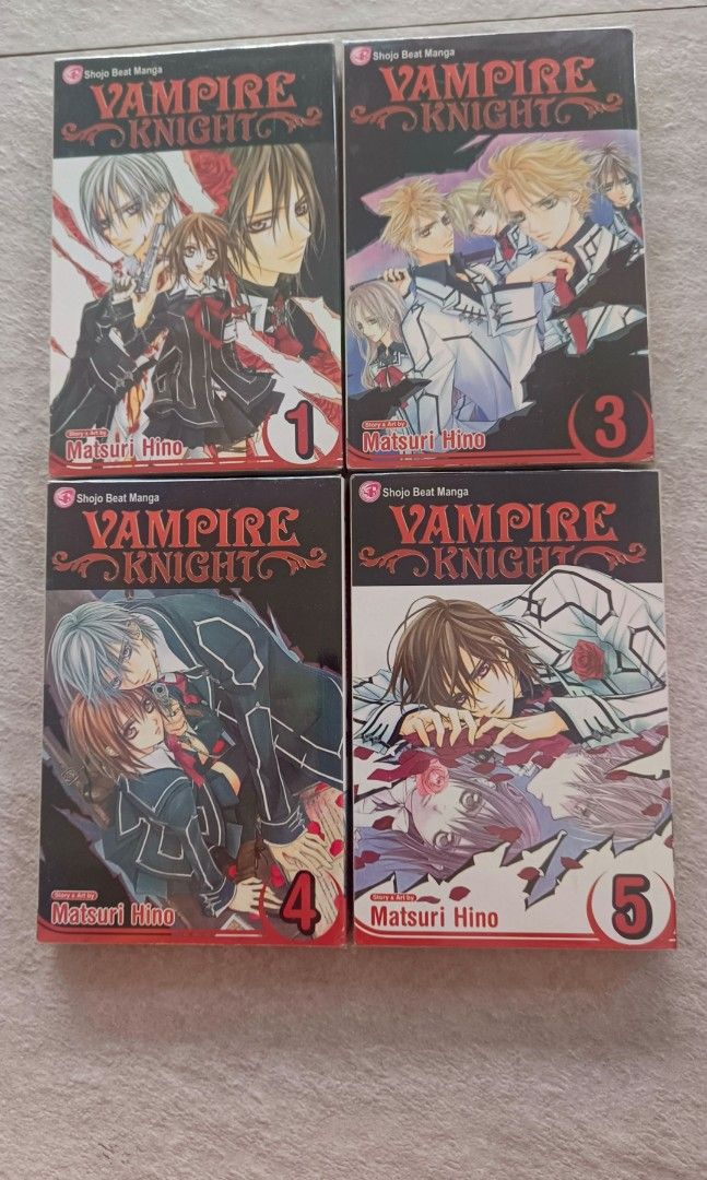 Vampire Knight Manga (Category: Comics & Manga) located in Manila. Submitted by venus_se (Listing ID 1373617127, Image 1). Description: Volume 1,3,4 and 5 Price: 480 each Please read before messaging: On-hand item, we do accept installment payments (payable at least 3-4 months). 30% downpayment is needed to before the installment payment rolls. Once the payment is complete the manga can be picked up from my place. MOD: You can book Grab, Lalamove