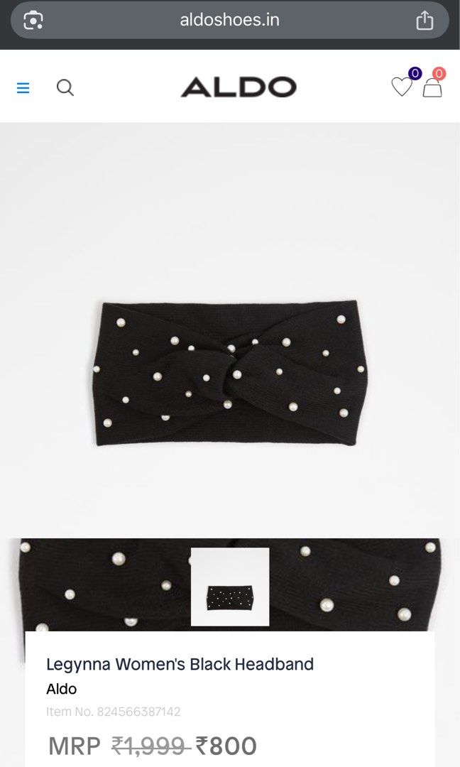 Aldo hair headband (Category: Hair Accessories) located in Quezon City. Submitted by annela_ (Listing ID 1373942567, Image 2). Description: Only worn once.
