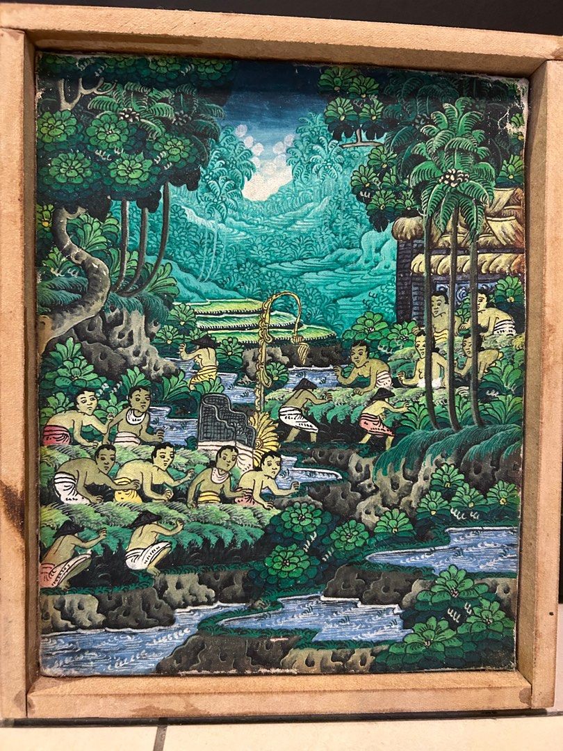 Artwork (Category: Frames & Pictures) located in Kuala Lumpur. Submitted by johananda38857 (Listing ID 1373779821, Image 3). Description: Original balinese painting sold in pair. Refer test pen for reference Cute colorful, acrylic Cod putrajaya.