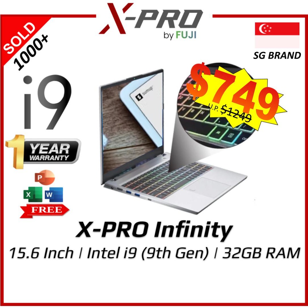 Brand New XPro Infinity Intel i9 Laptop - 9th Gen i9 Fast Speed ...