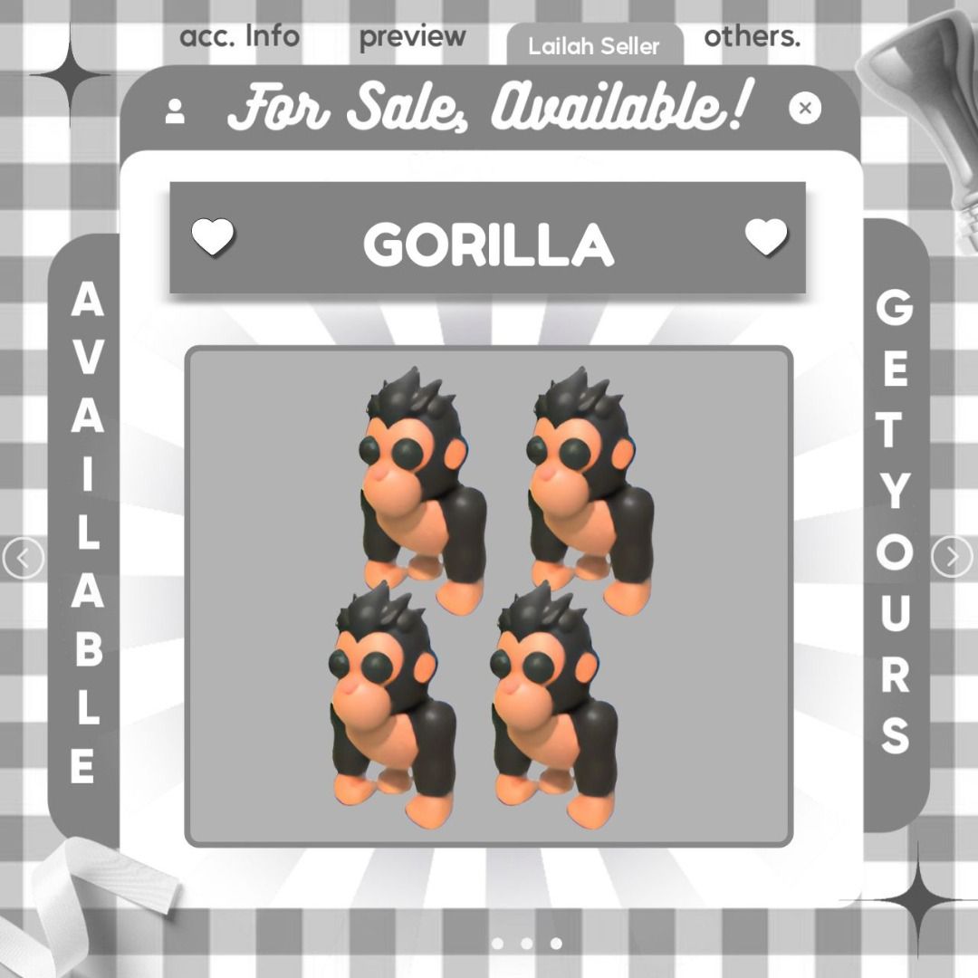 BUNDLE PETS | 4 PCS | ADOPT ME | ROBLOX (Category: In-Game Products) located in Baliuag. Submitted by sxmplycollections (Listing ID 1373876948, Image 3). Description: 🌷 Welcome to SxmplyCollections Shop! 🌷 Are you looking for a specific pet? Allow me to assist you in finding the perfect one. How to Purchase: 1️⃣ Kindly provide a picture of the pet you wish to purchase. 2️⃣ Once we have finalized the agreement, I will send you the necessary paym
