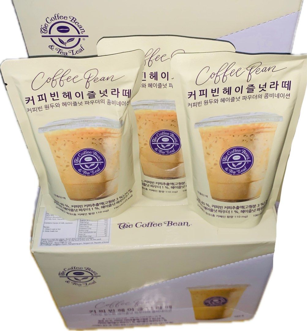 COFFEE BEAN & TEA LEAF HAZELNUT LATTE 190ML (Category: Beverages) located in Imus. Submitted by foodhaveit24 (Listing ID 1373940576, Image 1). Description: .
