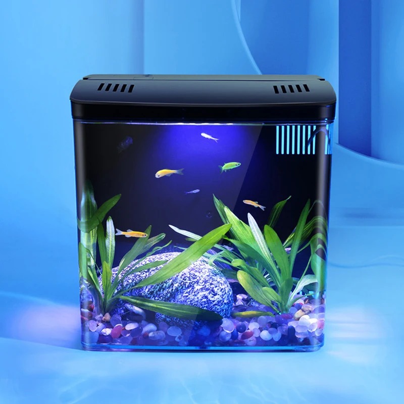 Picture of Fish tank living room small mini Douyu tank household tabletop ...