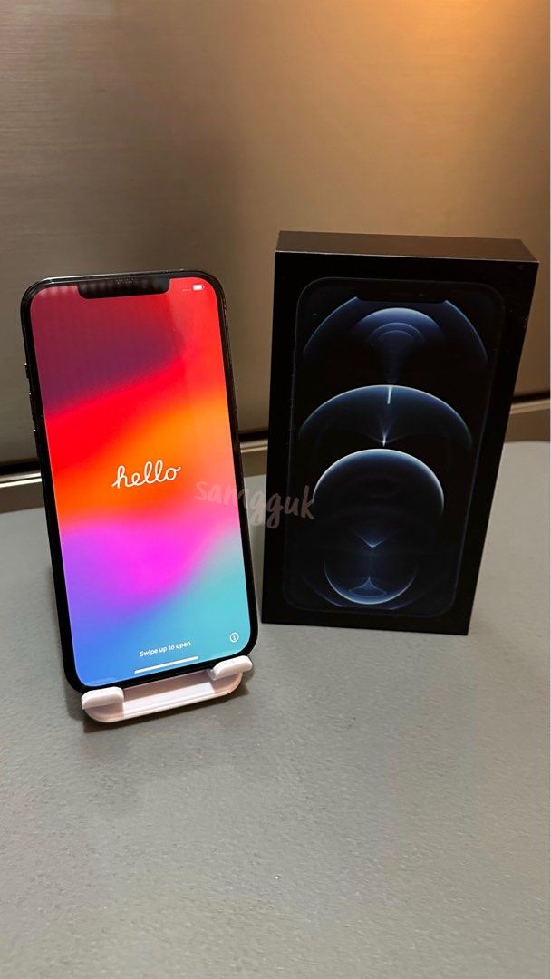 iPhone 12 Pro Max 256 GB - Pacific Blue (Category: iPhone 12 Series) located in Marilao. Submitted by missykodi (Listing ID 1373846891, Image 2). Description: I’m selling (2) iPhone 12 Pro Max 256 GB - Pacific Blue - Both in mint and excellent condition - 76% and 73% Battery Health - True Tone and Face ID are 100% working - Open-line for all networks (5G supported) - Inclusions: with original box, extra phone cases, installed tempered glass - Not