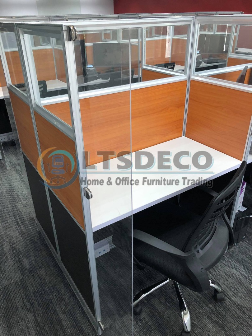 *NEW QUALITY OFFICE CUBICLE WITH GLASS WORKSTATION | OFFICE PARTITION ...