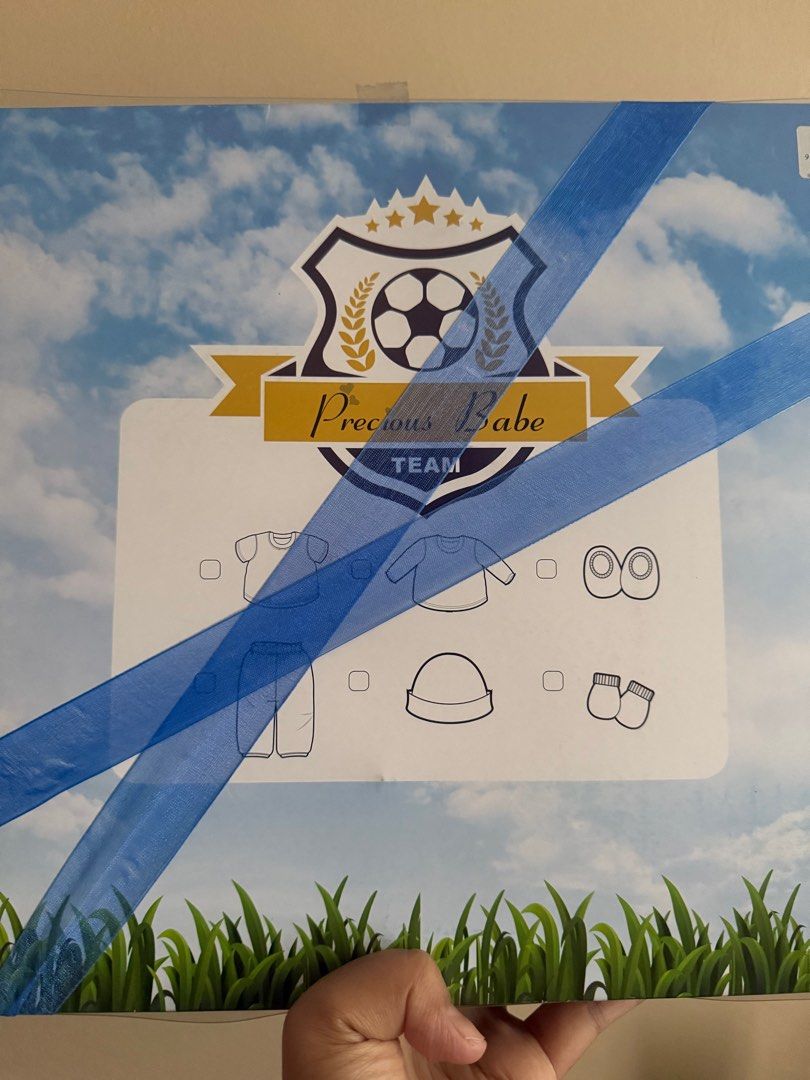 Newborn gift baby gift (Category: Babies & Kids Fashion) located in Singapore. Submitted by littlefia (Listing ID 1373858768, Image 2). Description: Football baby Gift set Self collect at woodland .