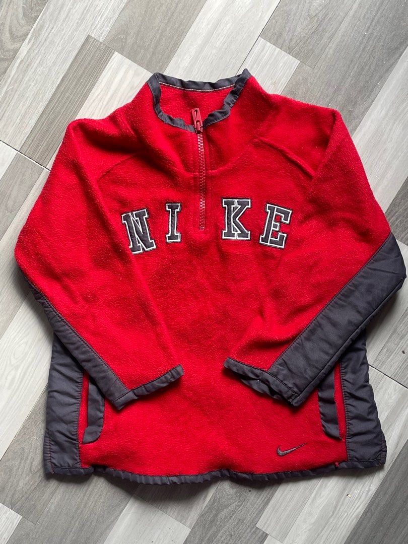 Nike Red Jacket (Category: Babies & Kids Fashion) located in Makati City. Submitted by superjaa (Listing ID 1373839612, Image 1). Description: Slightly used, dm for info.