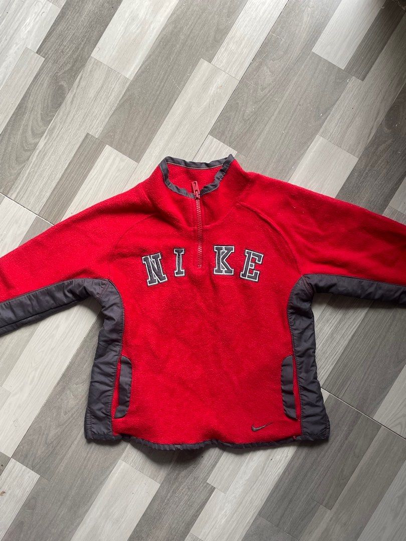 Nike Red Jacket (Category: Babies & Kids Fashion) located in Makati City. Submitted by superjaa (Listing ID 1373839612, Image 3). Description: Slightly used, dm for info.