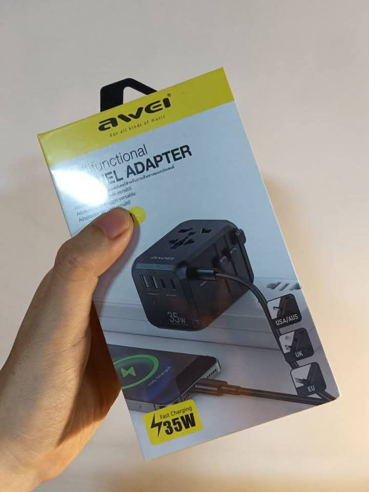 ORIGINAL AWEI MULTIFUNCTIONAL UNIVERSAL TRAVEL ADAPTOR 35 WATTS (Category: Chargers & Cables) located in Manila. Submitted by iliasjen (Listing ID 1373822440, Image 1). Description: .