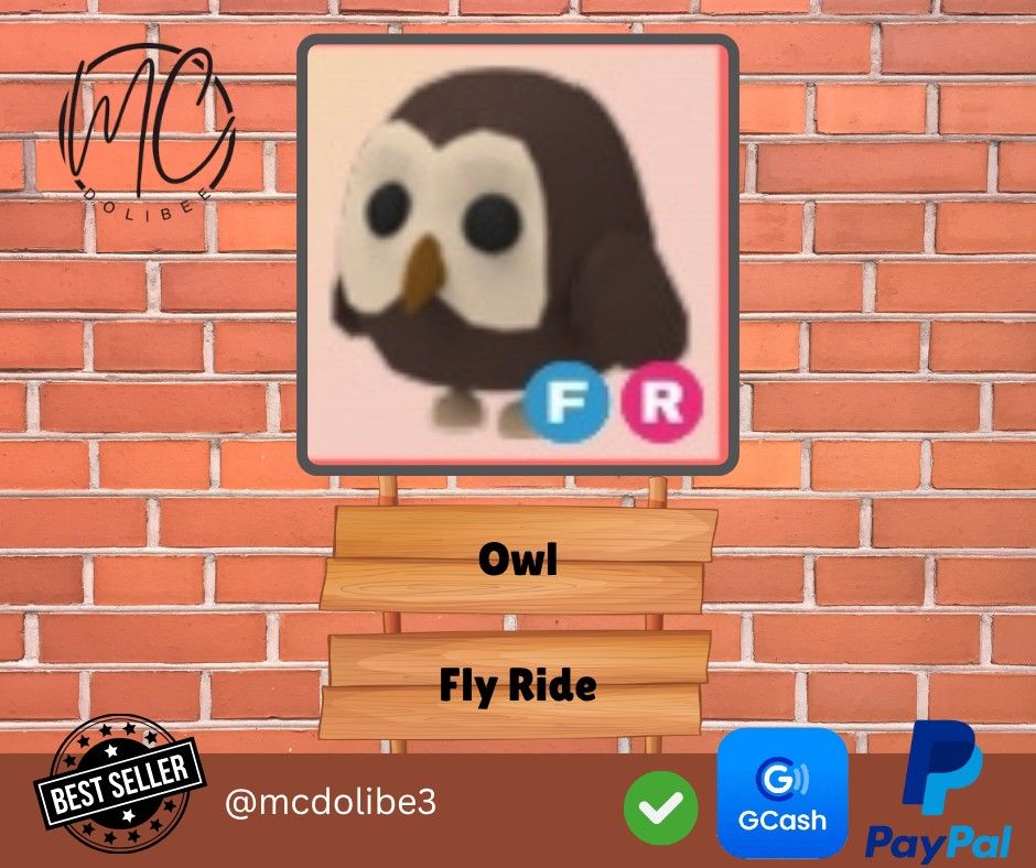 Owl "FR" - Adopt Me | Roblox (Category: In-Game Products) located in Rizal. Submitted by mcdolibe3 (Listing ID 1373931684, Image 1). Description: [Expect Late Reply] Mode of Payment - Gcash - PayPal ~Open for Pre-Order~ How to Place an Order: 1. Please send me a PRIVATE MESSAGE (PM/DM) to begin your order. 2. I will provide you with my BANK ACCOUNT DETAILS. 3. Once you have received them, kindly send your PAYMENT RECEIPT. 4. Upon confirmation of 