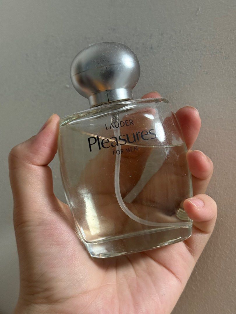 Pleasures Men (Lauder) (Category: Fragrance & Deodorants) located in Quezon City. Submitted by chi_declutters (Listing ID 1373772478, Image 1). Description: RFS: not using anymore because my child has asthma Received as a gift last 2020 Slightly used Almost full Has minor scratches on the bottles/ no box Scent might change due to high temperature during transportation.