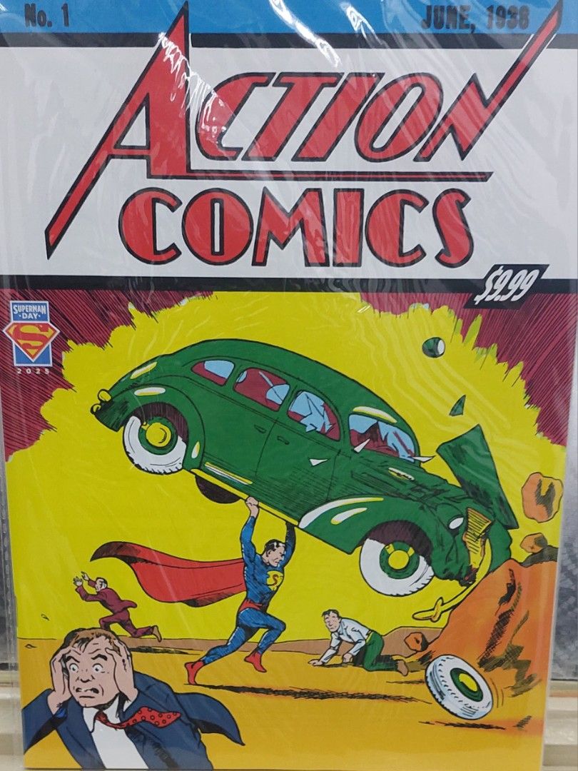 Superman Day 2025 Action Comics #1 Facsimile (Category: Comics & Manga) located in Pasig City. Submitted by toydaddyph (Listing ID 1373838947, Image 2). Description: Item is a brand new, unread, never opened Superman Day 2025 Facsimile Edition of Action Comics No. 1. This edition was published on April 18, 2025. Item is a Golden Age-sized edition and is slightly bigger than today's standard size. It looks like the real deal or a comic book from t