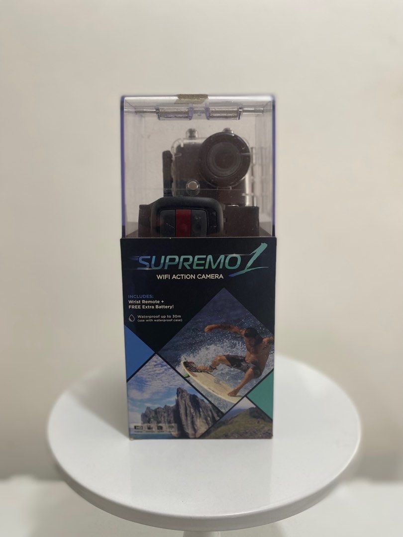 Supremo 1 Wifi Action Camera (BNew + Sealed) (Category: Video Cameras) located in Makati City. Submitted by mixtapes007 (Listing ID 1373790085, Image 3). Description: ❗️Kindly Read Description Carefully❗️ 1. Will pass as brand new & sealed box. 2. Win at a raffle. 3. Issue: Dust marks inside the acrylic box and camera protective cover. 4. Not used and tested. 5. Buyer can test it. 6. Guaranteed working since not yet used and opened. Mode of Payme