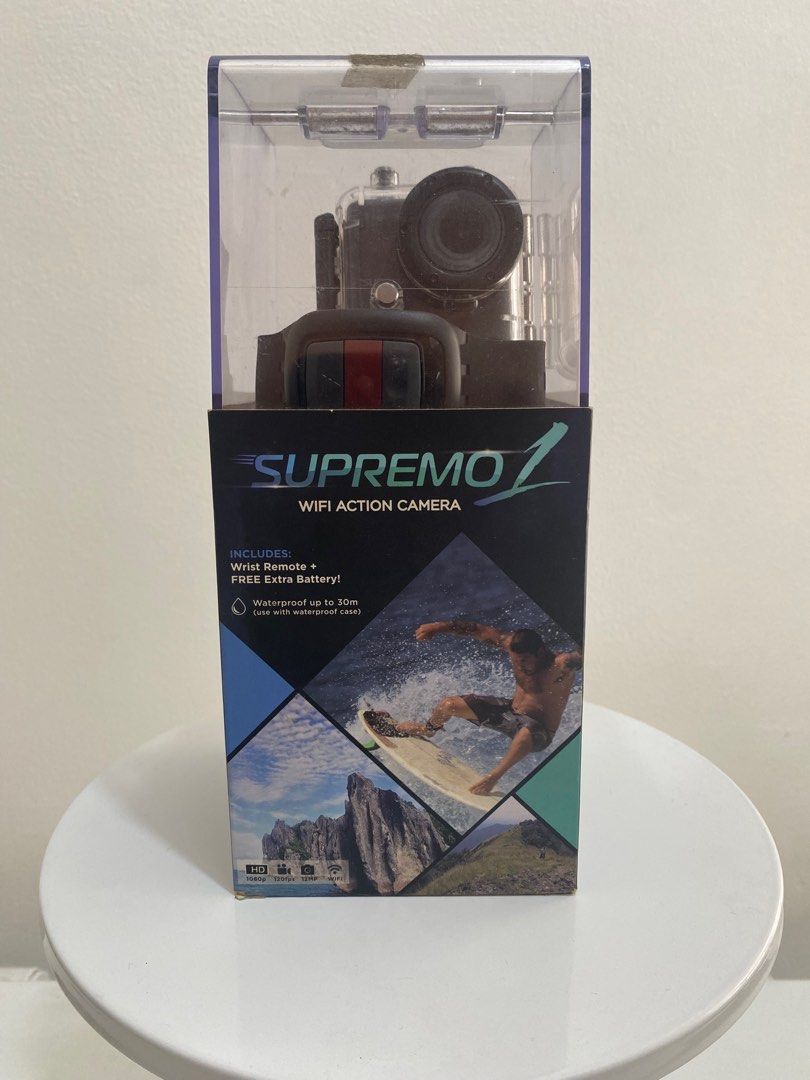 Supremo 1 Wifi Action Camera (BNew + Sealed) (Category: Video Cameras) located in Makati City. Submitted by mixtapes007 (Listing ID 1373790085, Image 2). Description: ❗️Kindly Read Description Carefully❗️ 1. Will pass as brand new & sealed box. 2. Win at a raffle. 3. Issue: Dust marks inside the acrylic box and camera protective cover. 4. Not used and tested. 5. Buyer can test it. 6. Guaranteed working since not yet used and opened. Mode of Payme