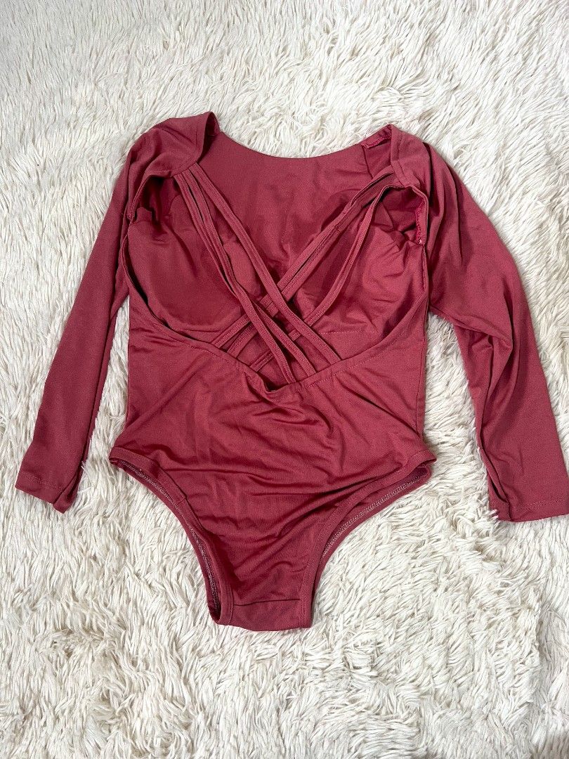 Swimsuit One piece Old rose rash guard medium (Category: Bikinis & Swimsuits) located in Quezon City. Submitted by thrifterella (Listing ID 1373855883, Image 2). Description: .