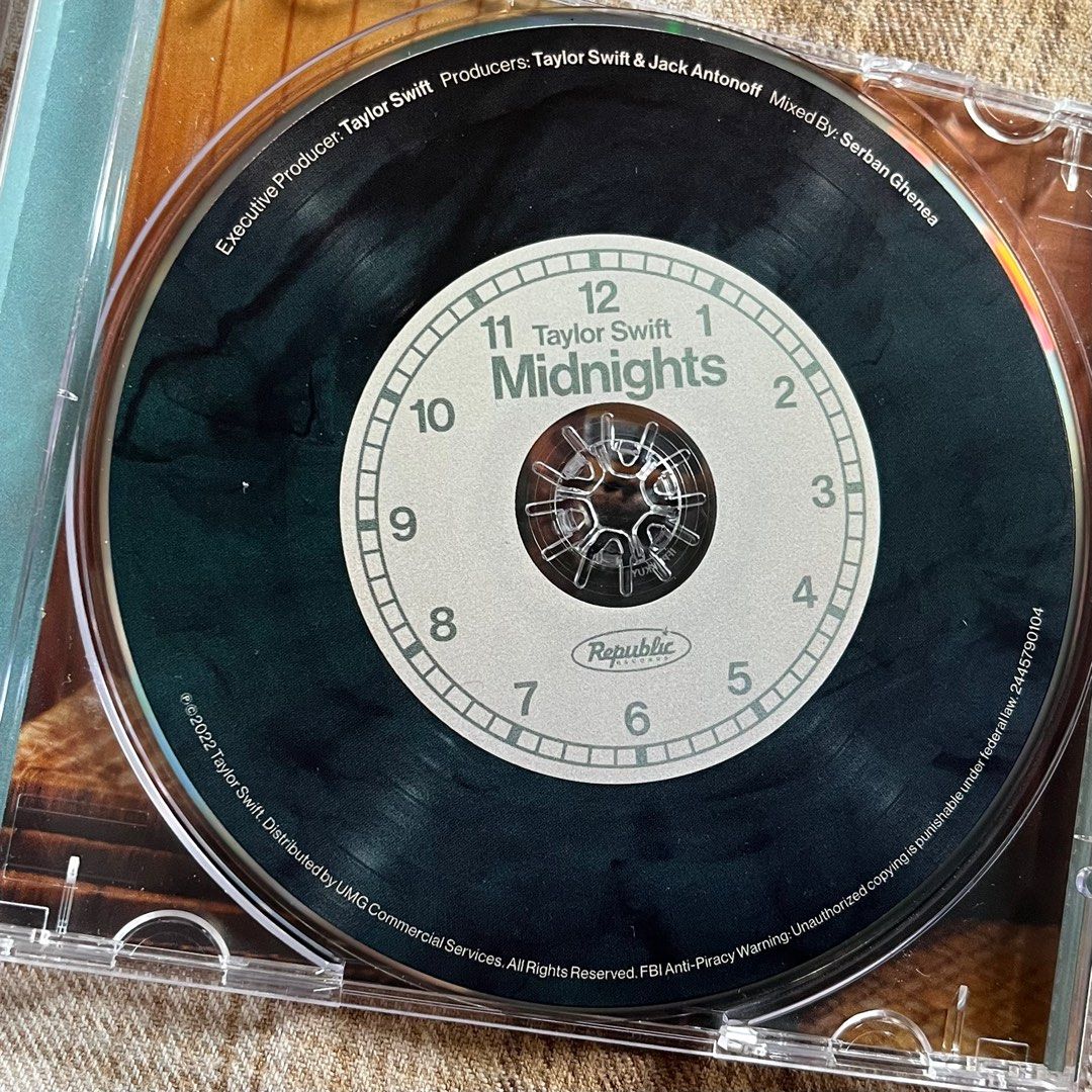 Taylor Swift - Midnights (Jade Green) (Category: CDs & DVDs) located in Manila. Submitted by swiftiegoodies (Listing ID 1373816010, Image 3). Description: Midnights (Jade Green) - Has some scratches on the case but the CD and booklet doesn’t have any issues. RFS: Decided to keep the signed Version instead. .