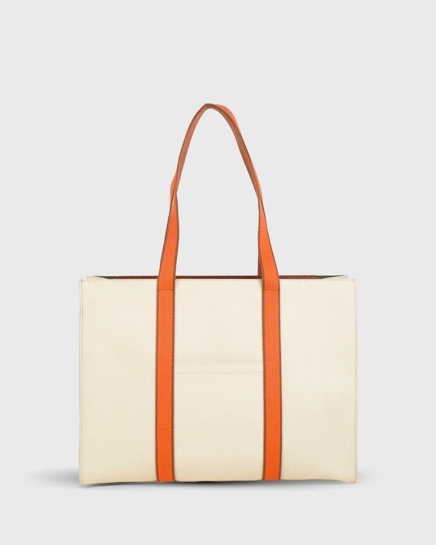 Tocco Toscano Brooklyn Tote in Apricot (Category: Tote Bags) located in Quezon City. Submitted by isabelnecessary (Listing ID 1373830307, Image 3). Description: Tocco Toscano Brooklyn Tote in Apricot Purchased and shipped from Singapore L42 W12 H31 material is waxed cotton canvas original dustbag included can fit A4 length documents, 16in laptop contact 0 976 310 1625 PHP6000 or your best offer no COD Payment via PayMaya, GCASH, or Instapay Deliv
