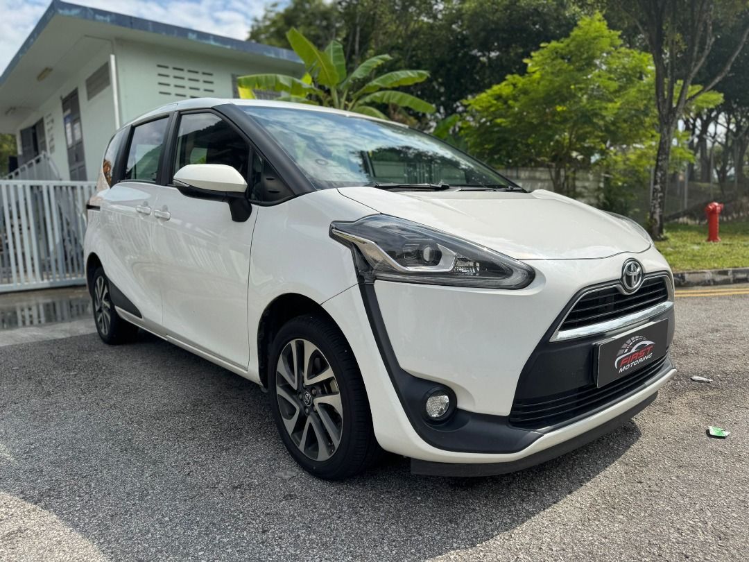 Toyota Sienta 1.5A Elegance (Category: Used Cars) located in Singapore. Submitted by firstmotoring88 (Listing ID 1370345489, Image 2). Description: Vehicle Features Toyota Responsive And Reliable 1.5L 4 Cylinder Inline 16 Valve DOHC Engine Producing 105 Bhp, Keyless Entry/start/stop. Accessories Factory Fitted Toyota Player Support Bluetooth Connection With Reverse Camera, Sport Rims, Rear Aircon, Dual Power Sliding Door. Description 1 owner unit