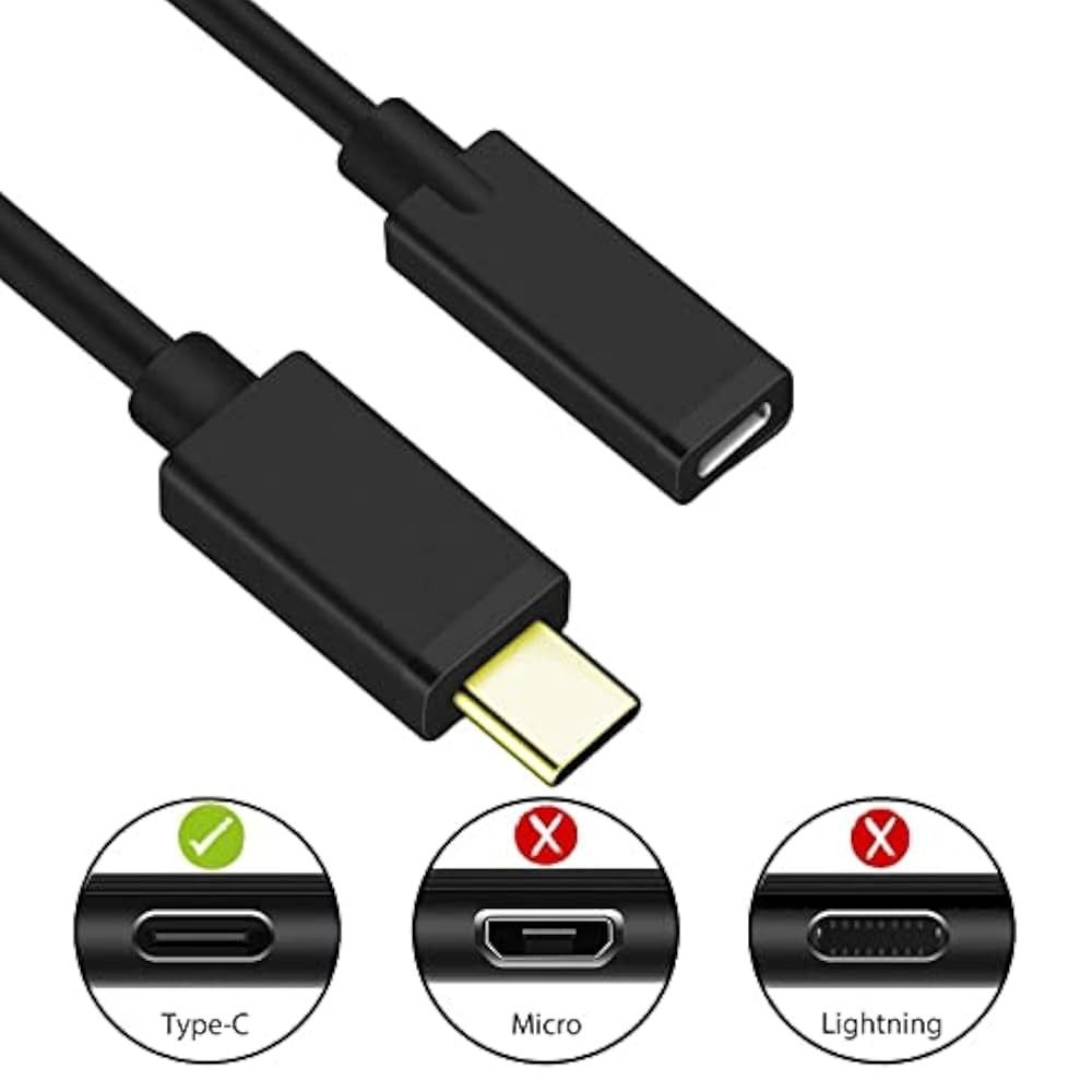 1.5m USB C Extension Cable 10Gbps Type C Male to Female Pass Video, Data, Audio for USB Type-C Data Sync Cable (Category: Cables & Adaptors) located in Singapore. Submitted by MEDMX (Listing ID 1378006289, Image 1). Description: 💕 💕 Professional custom gold plated plugs, longer life than ordinary plugs, through the plug-in test of 10,000 times, you can effectively protect the plug-in interface damage. 💕 💕 Super Speed Charging and High-Speed T
