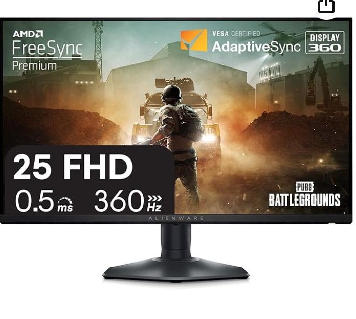 ALIENWARE (GM) AW2523HF Monitor (Category: Monitor Screens) located in Singapore. Submitted by lachmienterprise (Listing ID 1378023347, Image 1). Description: Alienware 25 Gaming Monitor AW2523HF 24.5" IPS LED Full HD (1920 × 1080) 360Hz Display - AMD FreeSync - VESA - Monitor (USB, HDMI) Height/Tilt/Swivel/Pivot Adjustability - Dark side of the Moon Open Box. Like New .