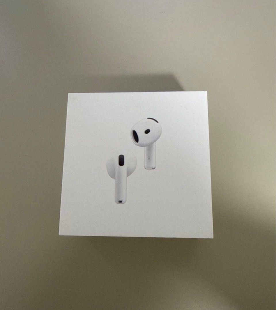 Apple AirPods 4 with Active Noise Cancellation (Category: Earphones) located in Singapore. Submitted by lordsilverback (Listing ID 1378129236, Image 1). Description: Brand new Apple AirPods 4 with Active Noise Cancellation. Comes with charging case. Compatible with USB-C. Perfect for listening to music or taking calls. Never been used, still in original packaging. Reason for selling: Got it for free while purchasing the educational discount macbo