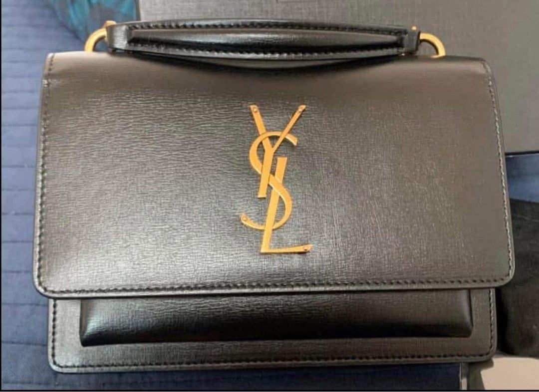 Authentic YsL Sunset Small (Category: Luxury Bags & Wallets) located in Quezon City. Submitted by jhaediah (Listing ID 1378096823, Image 1). Description: Small size With dustbag Booklet Receipt Box excellent condition free pbitbit korea code 61.