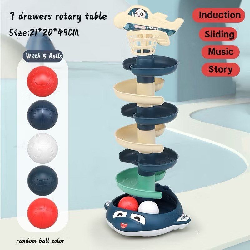 <Free Delivery> Baby toddler children rolling ball tower (Category: Infant Playtime) located in Singapore. Submitted by theamazingstore (Listing ID 1378048544, Image 2). Description: 🌟FREE COURIER DELIVERY🌟 5 layers - $19.90 7 layers - $21.90 .