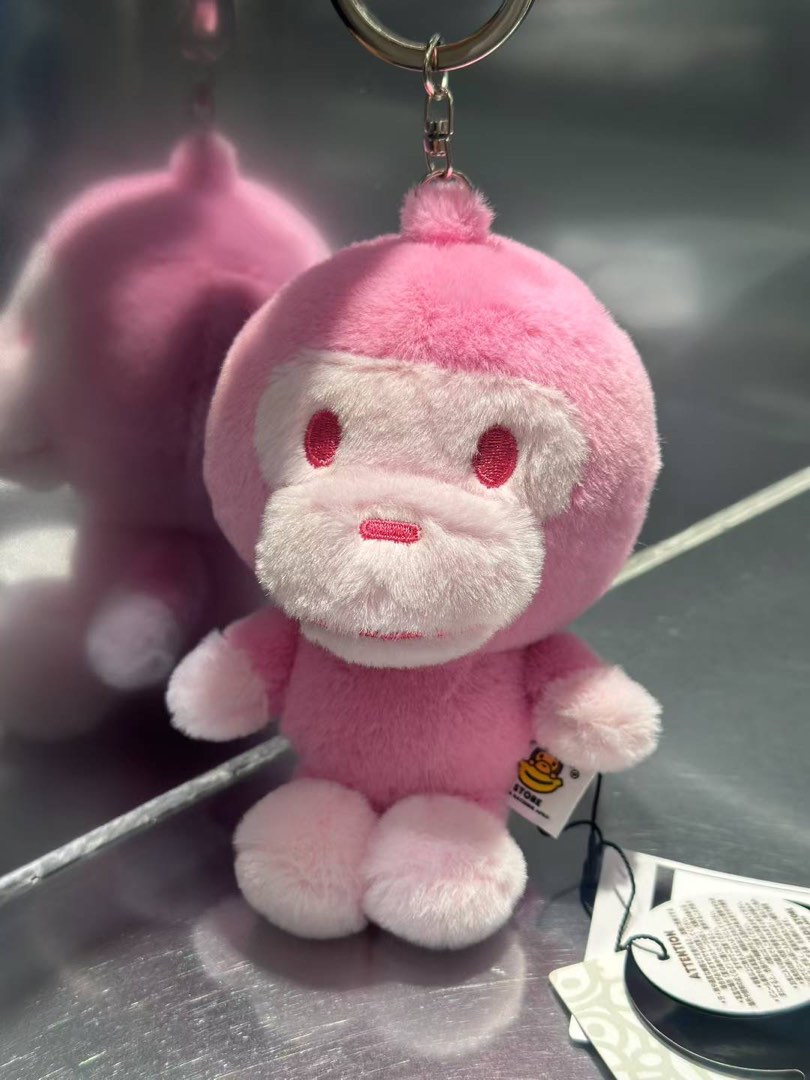 小物 BAPE Baby Milo Plush Doll Keychain pink BABY MILO Keychain Pink Plush Doll A BATHING APE BAPE JAPAN