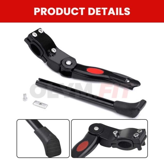 Bicycle Bike Side Stand Adjustable Side Kickstand Bike Kick Stand MTB Road Bike Cycling Accessories (Category: Parts & Accessories) located in Singapore. Submitted by gameonguru (Listing ID 1377959801, Image 2). Description: available in black and white.