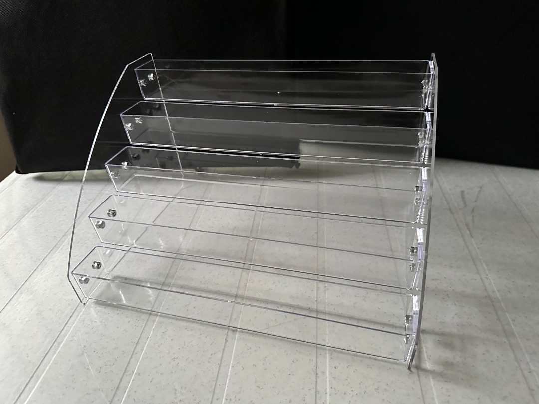 BN 5 tiers levels acrylic product display rack flea market bazaar booth ...
