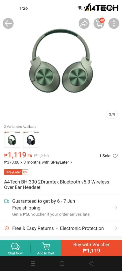 Brand new headphone wireless (Category: Earphones) located in Paranaque City. Submitted by joycelyn10 (Listing ID 1378139927, Image 3). Description: brand new.