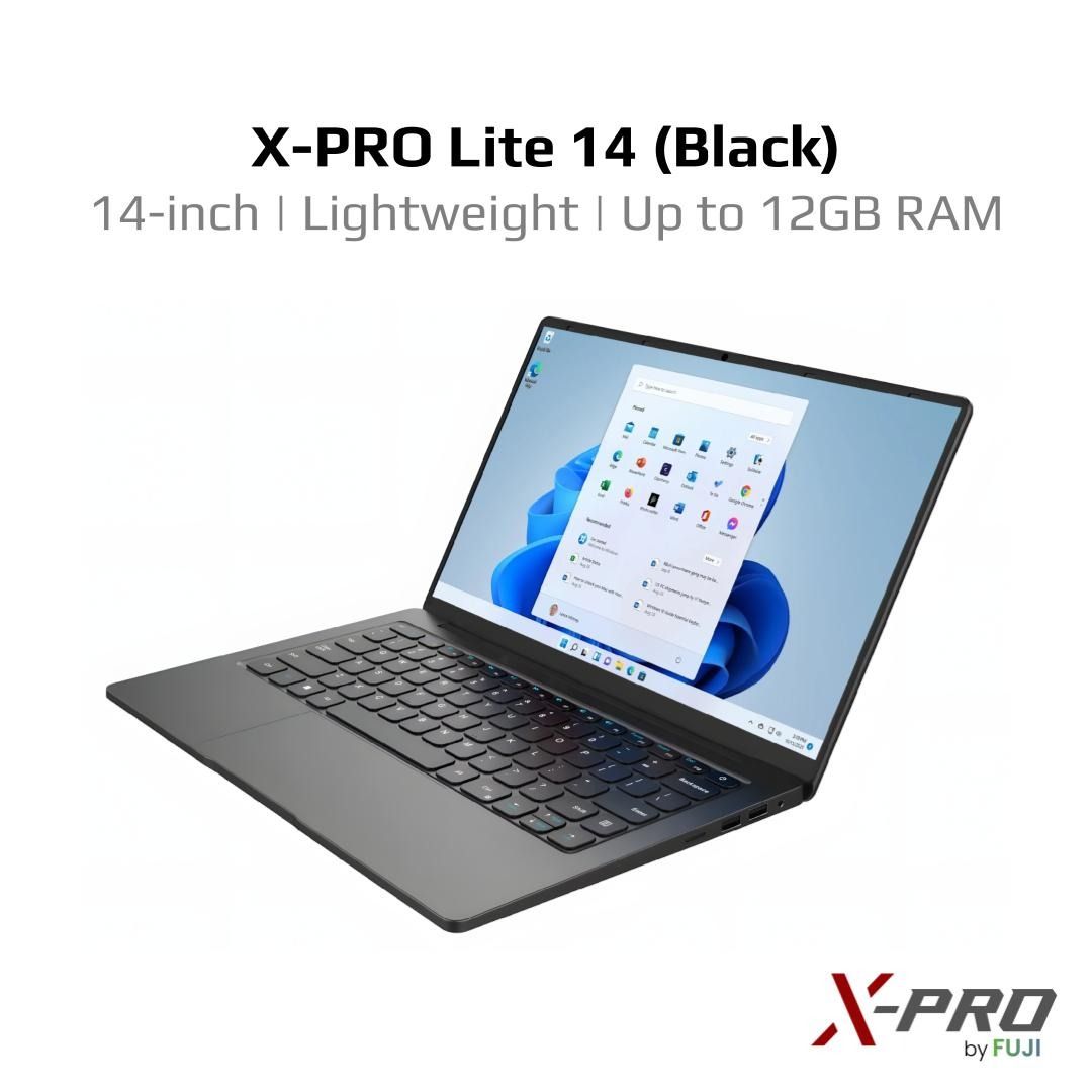 Brand New XPRO Lite - 14 Inch Slim Design - 12GB RAM - Up to 512 GB SSD - Free MS Office - Windows 11 - Fast Shipping - Bag-ready - Air-light (Category: Laptops & Notebooks) located in Singapore. Submitted by buyatfuji (Listing ID 1377976767, Image 3). Description: "🚀 𝐗-𝐏𝐫𝐨 𝐋𝐢𝐭𝐞 𝟏𝟒 𝐔𝐥𝐭𝐫𝐚𝐛𝐨𝐨𝐤 -14 Inch - HD Display - Intel® Celeron® Processor N4000 - 6GB / 8GB / 12GB RAM (DDR4) - 128GB / 256GB / 512GB SSD (M.2) - 3x USB 3.0 / 1x