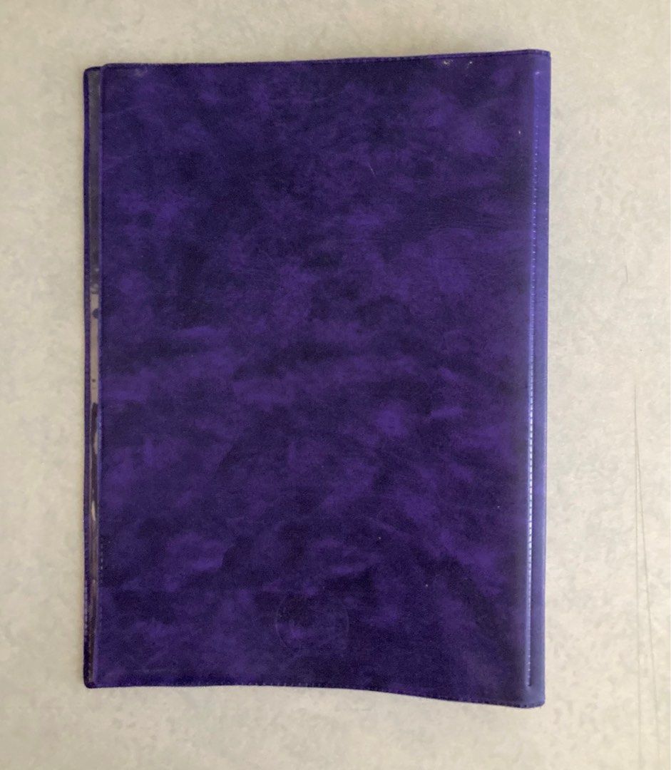 2 Cattleya Binder Notebooks (Category: Stationery & School Supplies) located in Manila. Submitted by daddythrifter (Listing ID 1377973577, Image 3). Description: 2 for 150 Color: black and violet Size: notebook size Only binders, no fillers Issue: the black binder has a missing stopper as shown in the last pic.