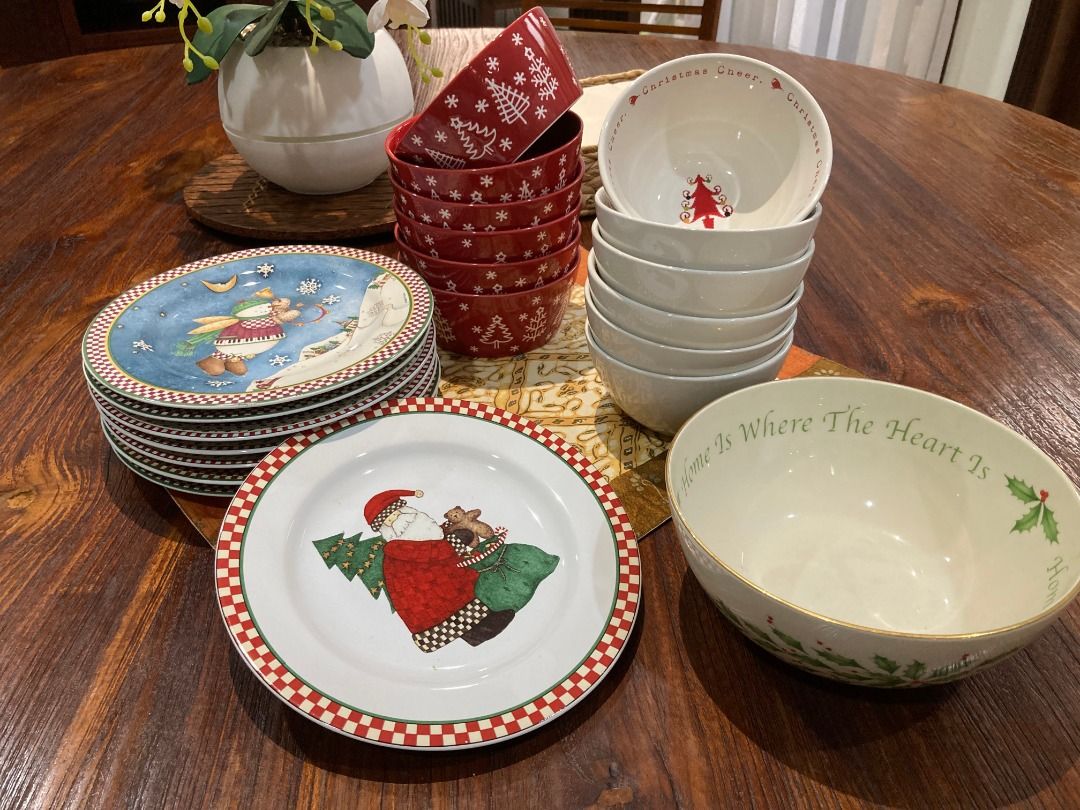 Christmas Plates Bowls