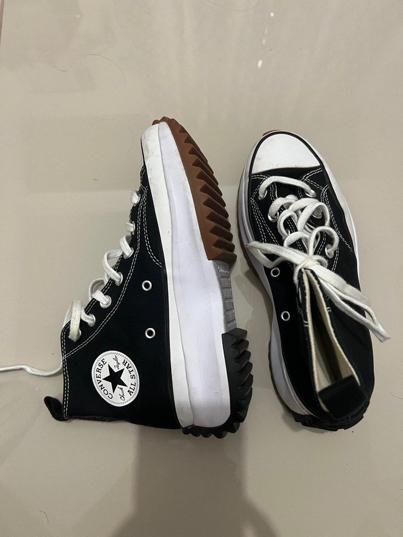 Converse Run Star Hike Hi Sneakers (Category: Sneakers) located in Dasmarinas. Submitted by jyraba (Listing ID 1378047058, Image 1). Description: Authentic Bought from Zalora for ₱5,154. Used 3-4 times only. Never washed/wet. Almost new. No flaws. Shoe ties just needed to be washed. Please see 2nd to the last photo for the exact size. .