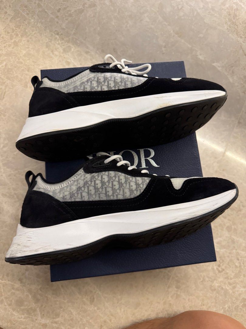 Dior B25 Runner Oblique Black/White Sneakers Size 44, Luxury