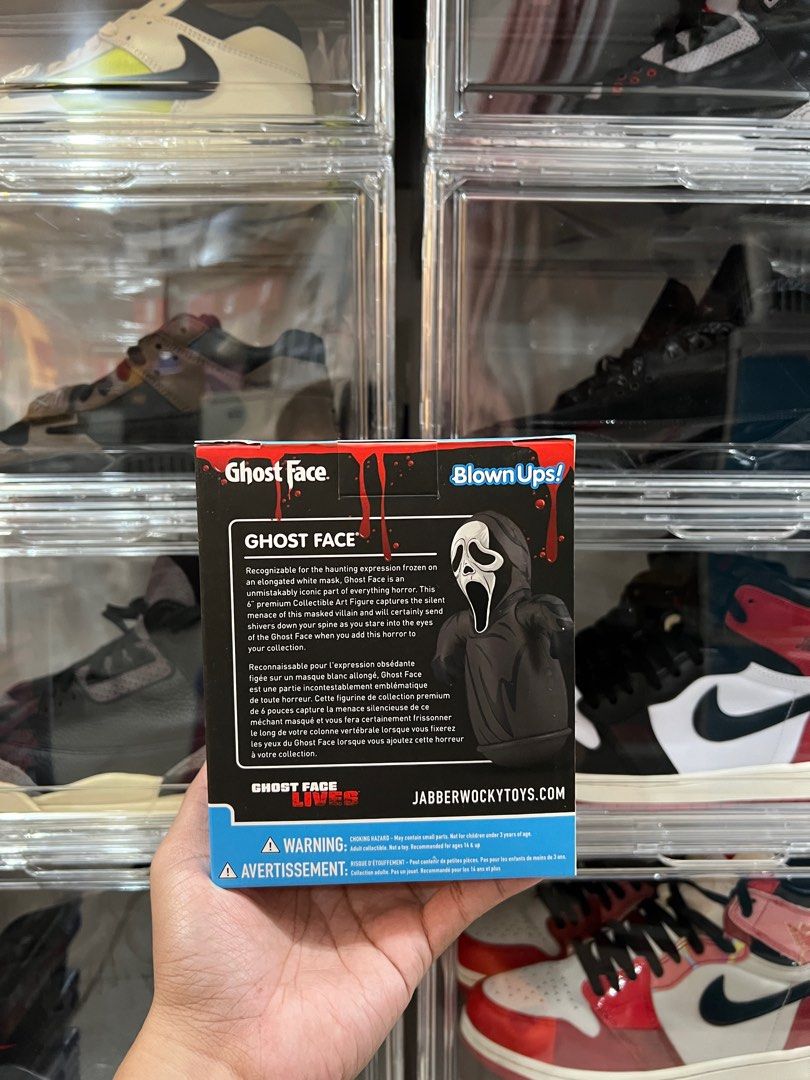 GHOSTFACE JABBERWOCKY TOYS (Category: Designer & Blind Box Toys) located in Manila. Submitted by wynsantacruz (Listing ID 1378033847, Image 2). Description: For sale Ghostface Tabletop Display toy Makati loc Lalamove/lbc IG @solesborne.ph .