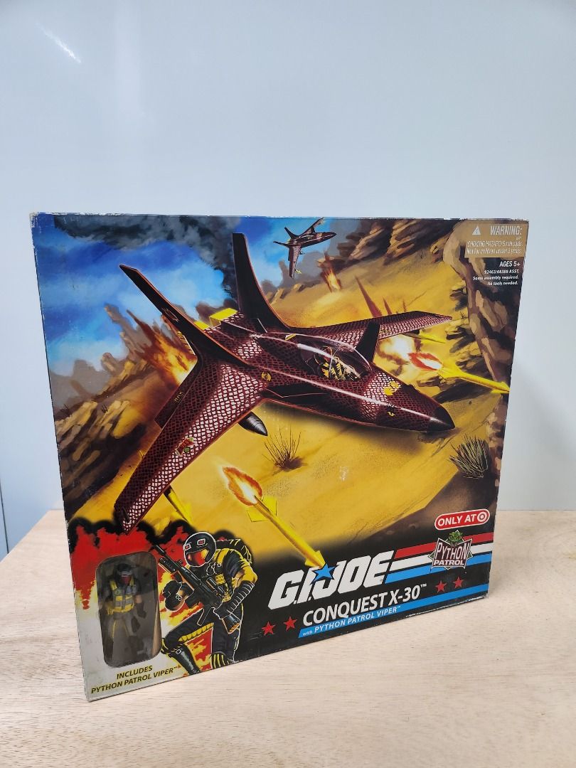 G.I. Joe 25th Anniversary Target Python Patrol Conquest X-30 jet with ...