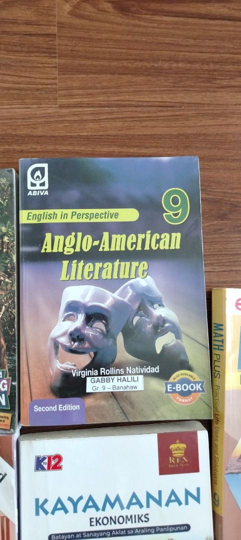 Grade 9 textbooks (Category: Textbooks) located in Santa Rosa. Submitted by bsuiza (Listing ID 1377956976, Image 3). Description: 1. Filipino ng Lahi 2. Anglo american Literature 3. Practical MAPEH 4. Kayamanan 5. Math Plus Shipping c/o buyer.
