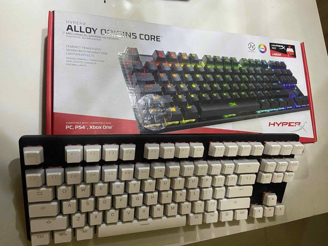 HyperX Alloy Origins Core Tenkeyless (Category: Computer Keyboard) located in Marikina City. Submitted by 1002vintage (Listing ID 1378071052, Image 1). Description: 5k srp Red Switch With minor defects - some keys don’t register. Can be repaired, possibly needs cleaning only.