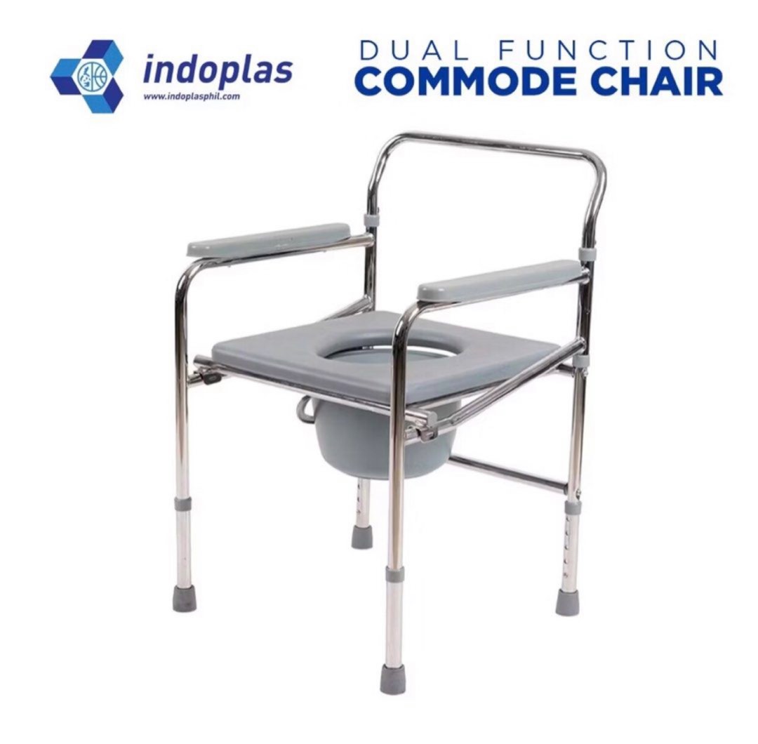 INDOPLAS Dual Function Commode Chair, Health & Nutrition, Assistive ...